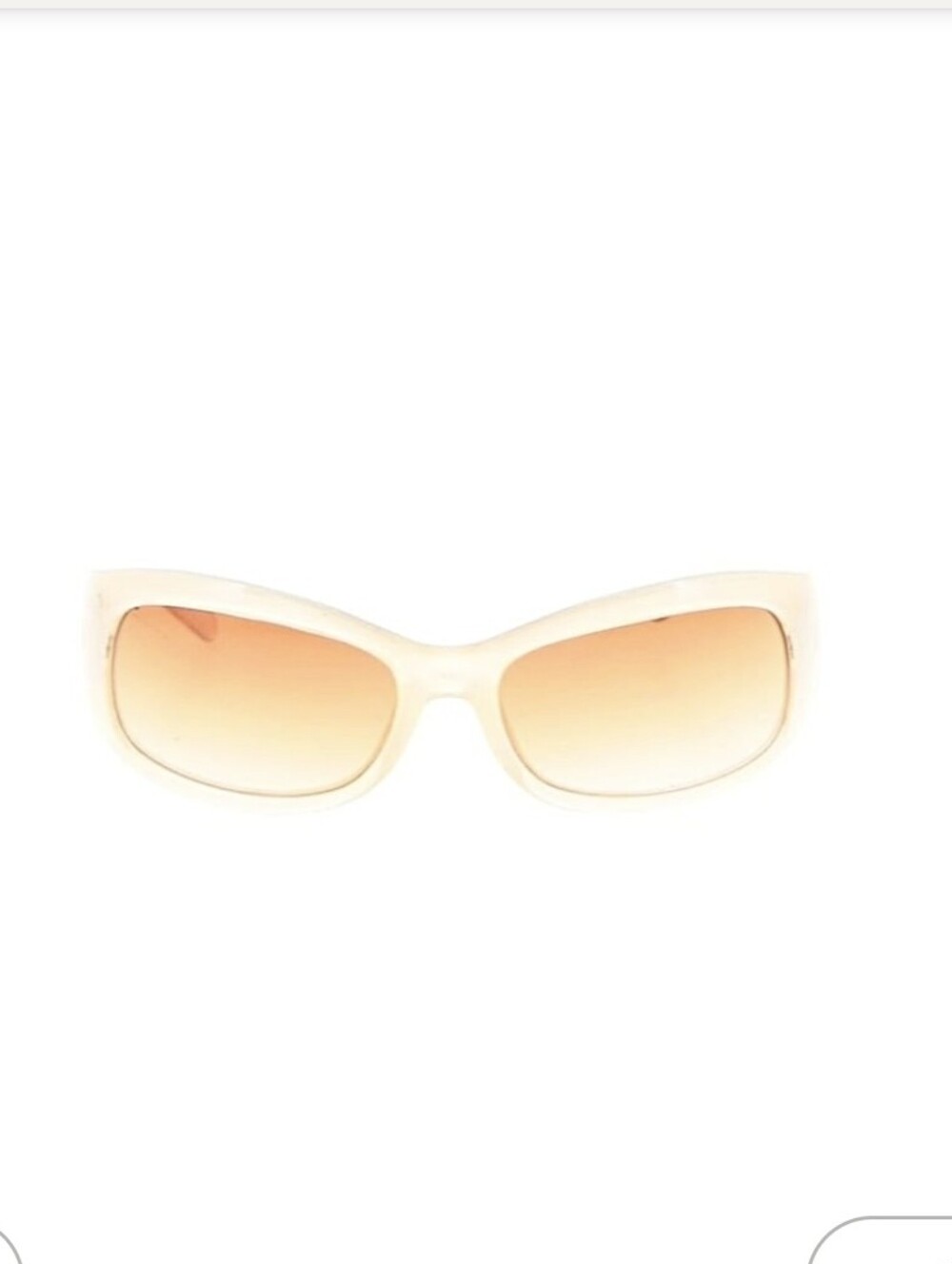 Max Studio Cream Frame Sunglasses with Amber Gradient Lenses